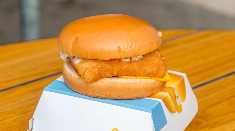 Filet-O-Fish on a box